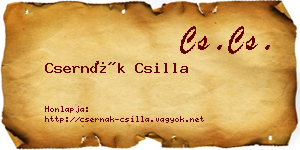 Csernák Csilla névjegykártya