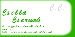 csilla csernak business card